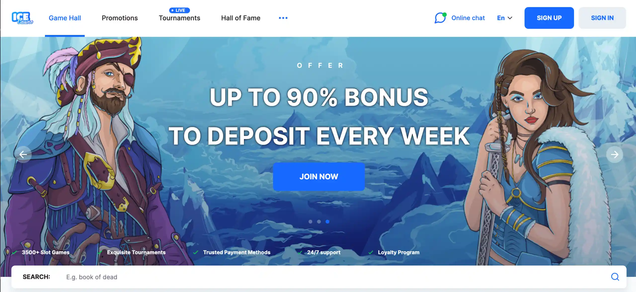 Ice Casino veebisait