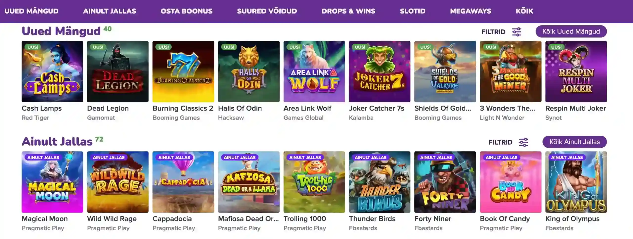 Mängi NVCasino online pärisraha eest Jalla Casino games.