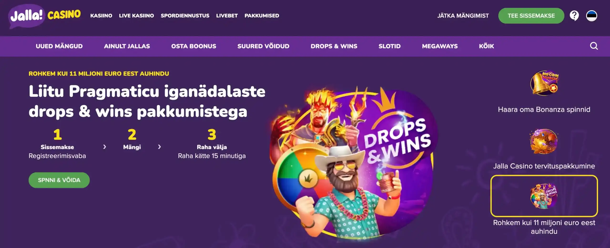 Mängi NVCasino online pärisraha eest Jalla Casino.