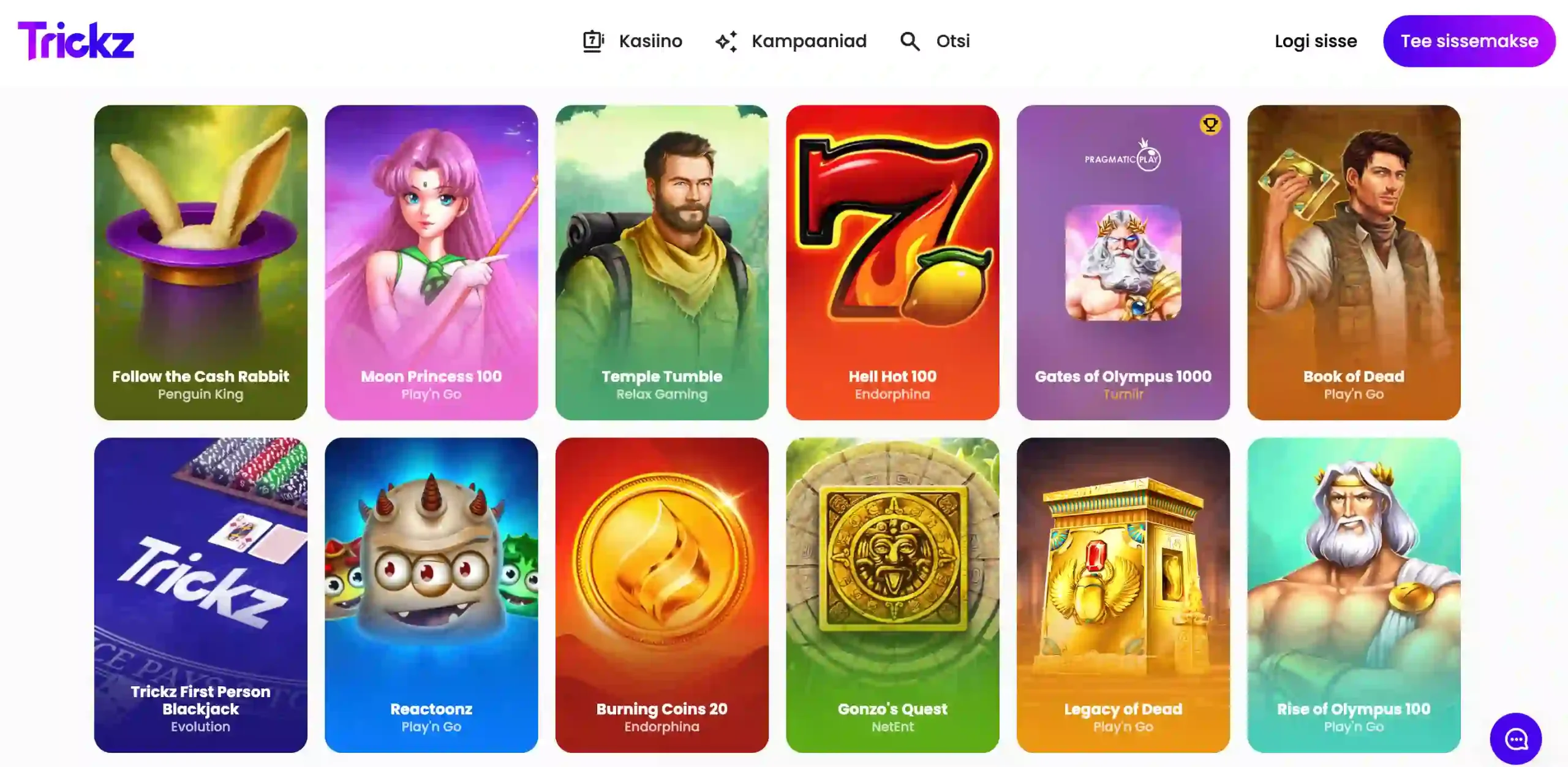 Trickz Casino Games.