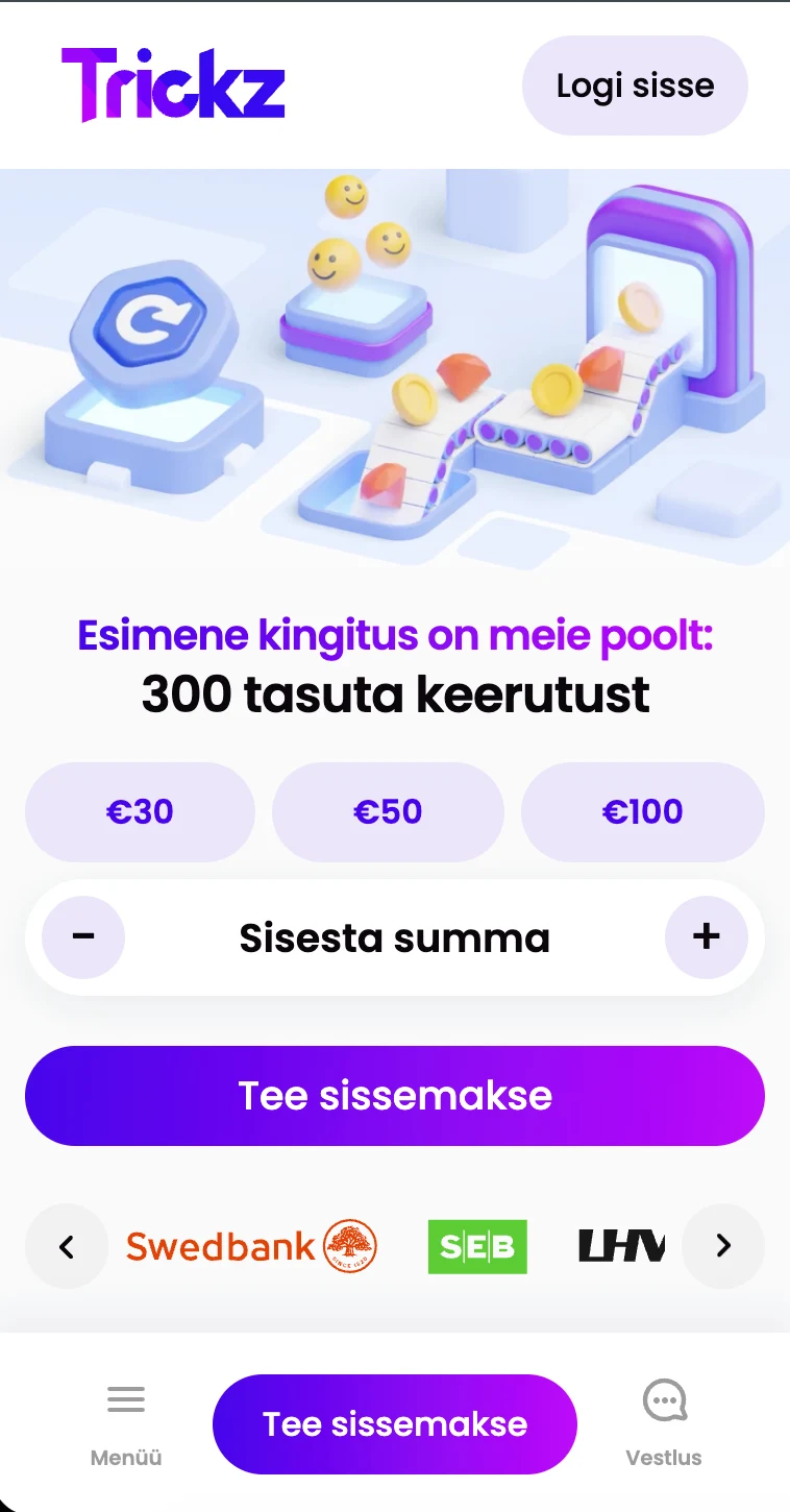 Trickz Casino Mobile App.